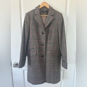 LAUREN RALPH LAUREN
Wool Blend Box Houndstooth Reefer Walker Coat size 10